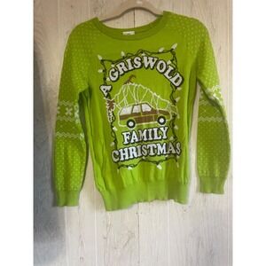 Christmas Vacation Griswold Family Christmas Sweater Green Medium Ugly Sweater